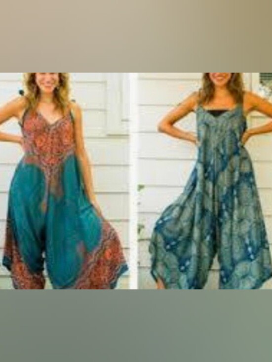 ohitsbananas Pants - Custom High Quality Kantha Jumpsuit Reversible Harem Bohemian Patchwork L-XXL